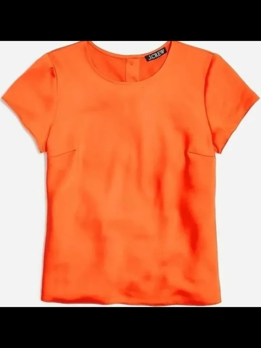 J.Crew Short-sleeve button-back top in everyday crepe Orange